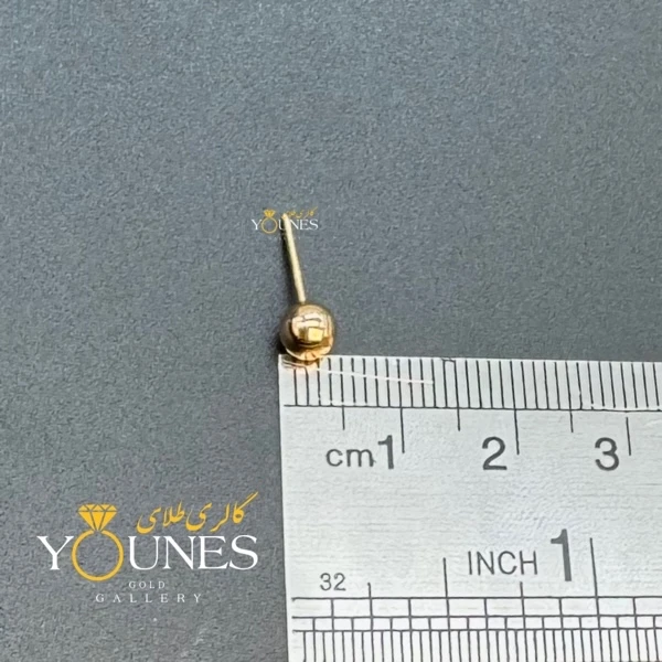 گوشواره گوی میخی متوسط طلا